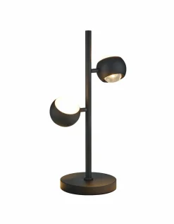 Musterring LED-Tischleuchte 2flg schwarz