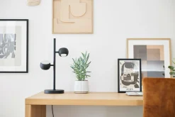 Musterring LED-Tischleuchte 2flg schwarz