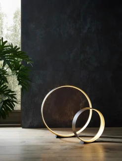 Musterring LED-Tischleuchte 1flg schwarzgoldfarben