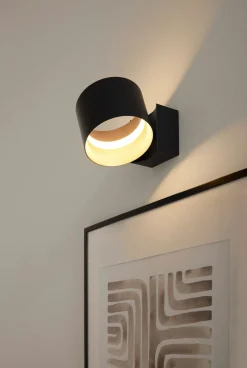 Musterring LED-Wandleuchte 1flg schwarzgoldfarben