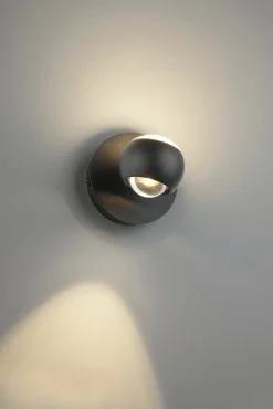 Musterring LED-Wandleuchte 1flg schwarz