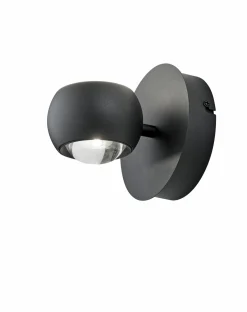 Musterring LED-Wandleuchte 1flg schwarz