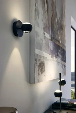 Musterring LED-Wandleuchte 1flg schwarz