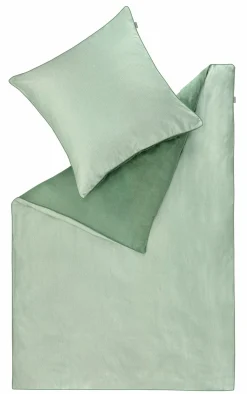 Musterring Satin-Bettwäsche grün