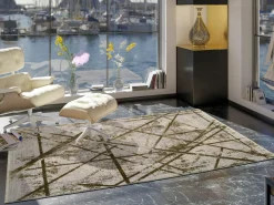 Musterring Webteppich modern grünbraun