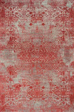 Musterring Webteppich modern rotgrau