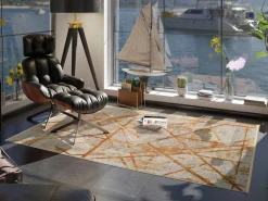 Musterring Webteppich modern grauorange