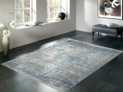 Musterring Webteppich modern graublau