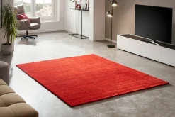 Nord Süd Handwebteppich rot