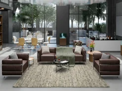 OCI Handwebteppich braunweißbeige