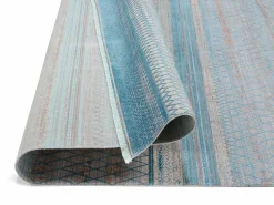 OCI Moderner Webteppich blau