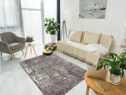 OCI Moderner Webteppich braunweiß