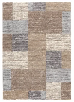 OCI Moderner Webteppich braunweiß