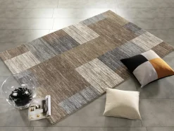 OCI Moderner Webteppich braunweiß