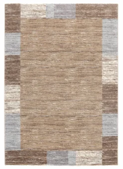 OCI Moderner Webteppich braunweiß