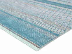 OCI Moderner Webteppich blau