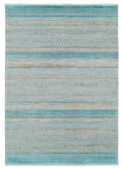 OCI Moderner Webteppich blau