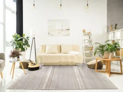 OCI Moderner Webteppich braunweiß