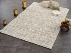 OCI Moderner Webteppich braunweiß