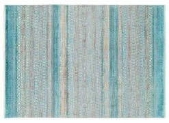 OCI Moderner Webteppich blau