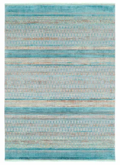 OCI Moderner Webteppich blau