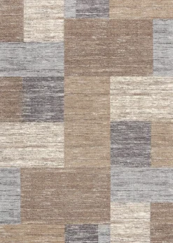 OCI Moderner Webteppich braunweiß