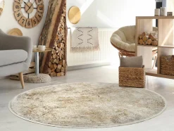 OCI Moderner Webteppich goldfarben