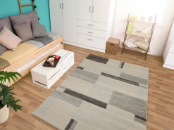 OCI Moderner Webteppich grau