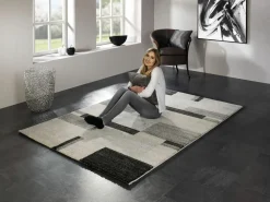 OCI Moderner Webteppich grau