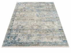 OCI Moderner Webteppich graublau