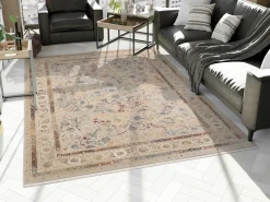 OCI Webteppich klassisch braunweiß