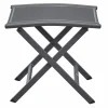 OUTDOOR Alu Textilene Hocker grau