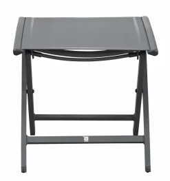 OUTDOOR Alu Textilene Hocker grau