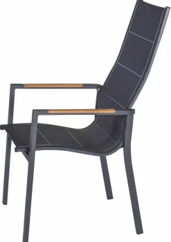 OUTDOOR Alu Textilene Hochlehner grau