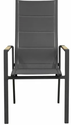 OUTDOOR Alu Textilene Hochlehner grau