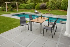 OUTDOOR Alu Textilene Stapelsessel grau