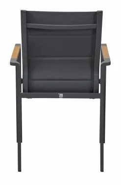 OUTDOOR Alu Textilene Stapelsessel grau