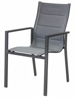 OUTDOOR Alu- Textilene Stapelsessel grau