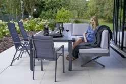 OUTDOOR Alu- Textilene Stapelsessel grau