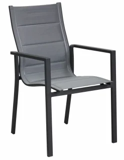 OUTDOOR Alu- Textilene Stapelsessel grau