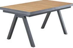 OUTDOOR Ausziehtisch Teakplatte Garten grau