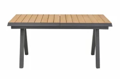 OUTDOOR Ausziehtisch Teakplatte Garten grau