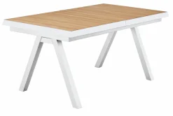 OUTDOOR Ausziehtisch Teakplatte Garten braungrau