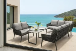 OUTDOOR Dining Gartensofa 3-Sitzer grau