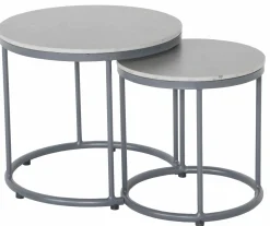 OUTDOOR Garten Beistelltisch-Set 2tlg. grau