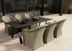 OUTDOOR Garten Dining Chair braunschwarzbeigegrau