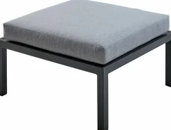 OUTDOOR Gartenhocker Aluminium grau