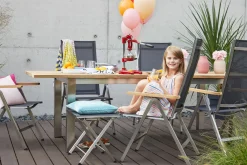 OUTDOOR Gartenhocker Edelstahl grau