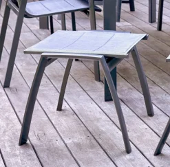 OUTDOOR Gartenhocker grau