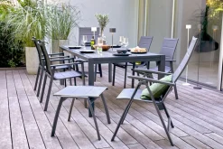 OUTDOOR Gartenhocker grau